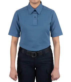 Front of Women's V2 Pro Performance Short Sleeve Shirt in French Blue |color_french blue