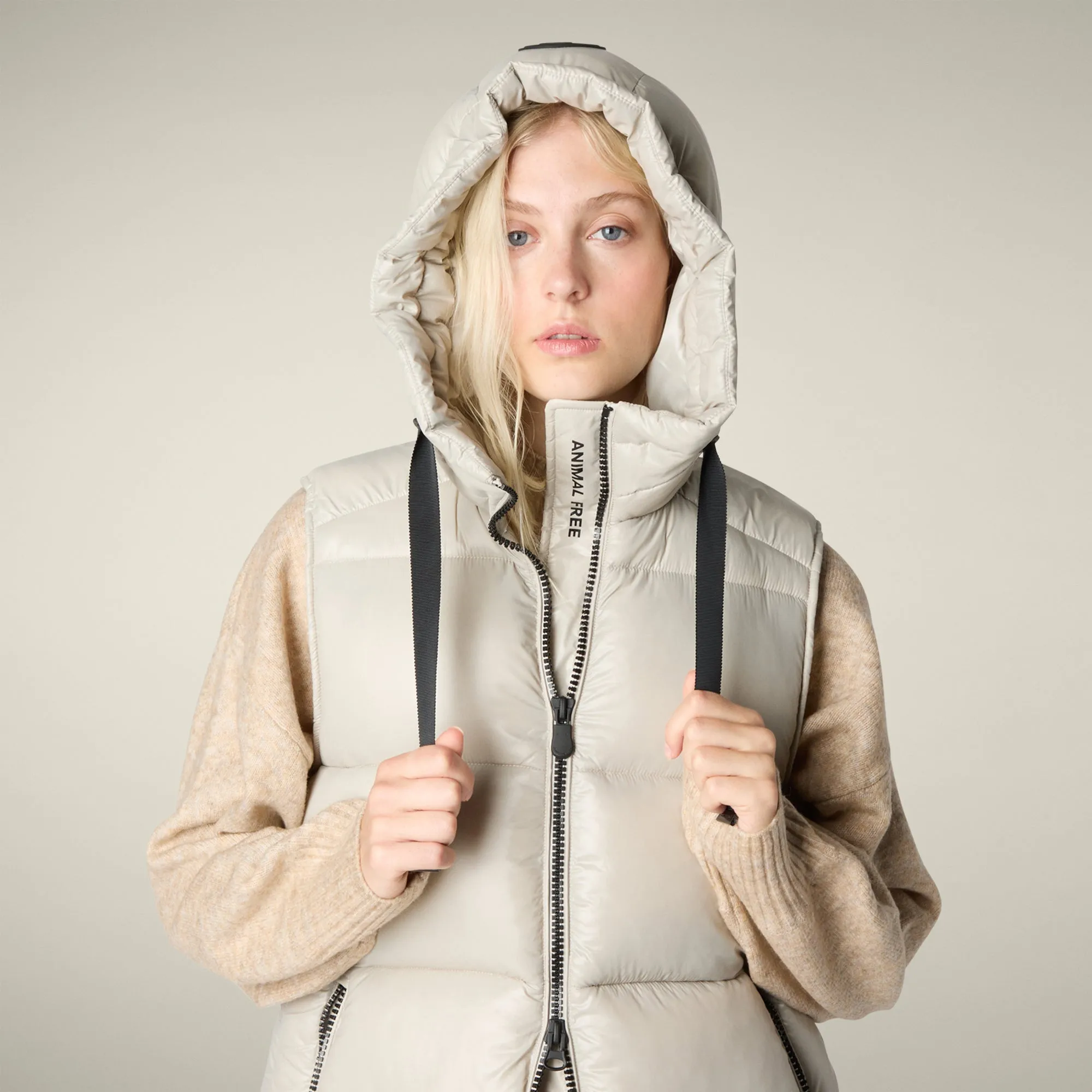 Women's Vest IRIA in rainy beige