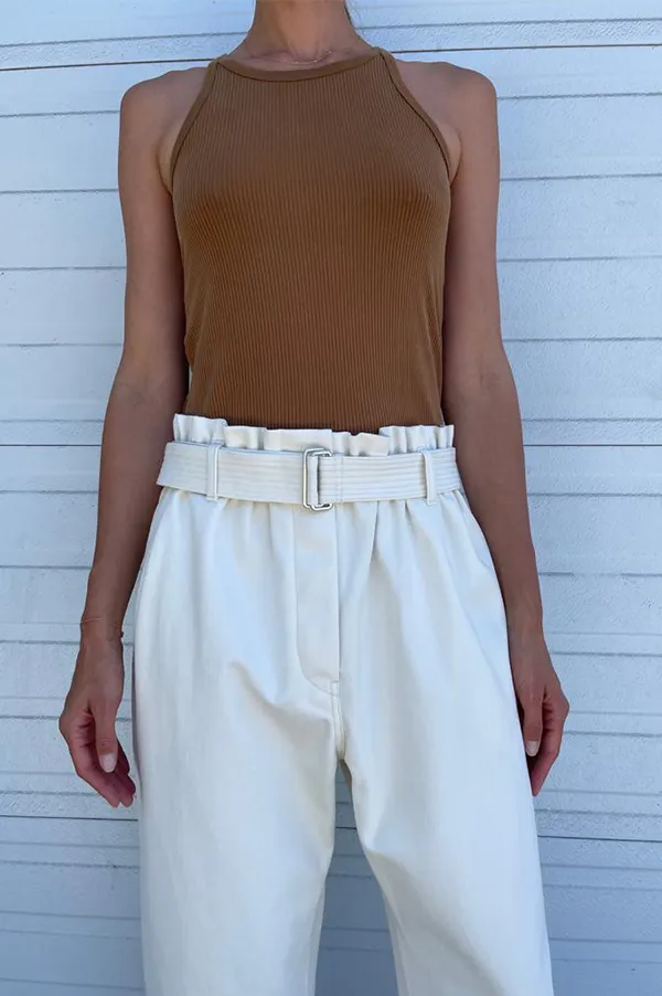 Woodgrain Vintage Ribbed Tank