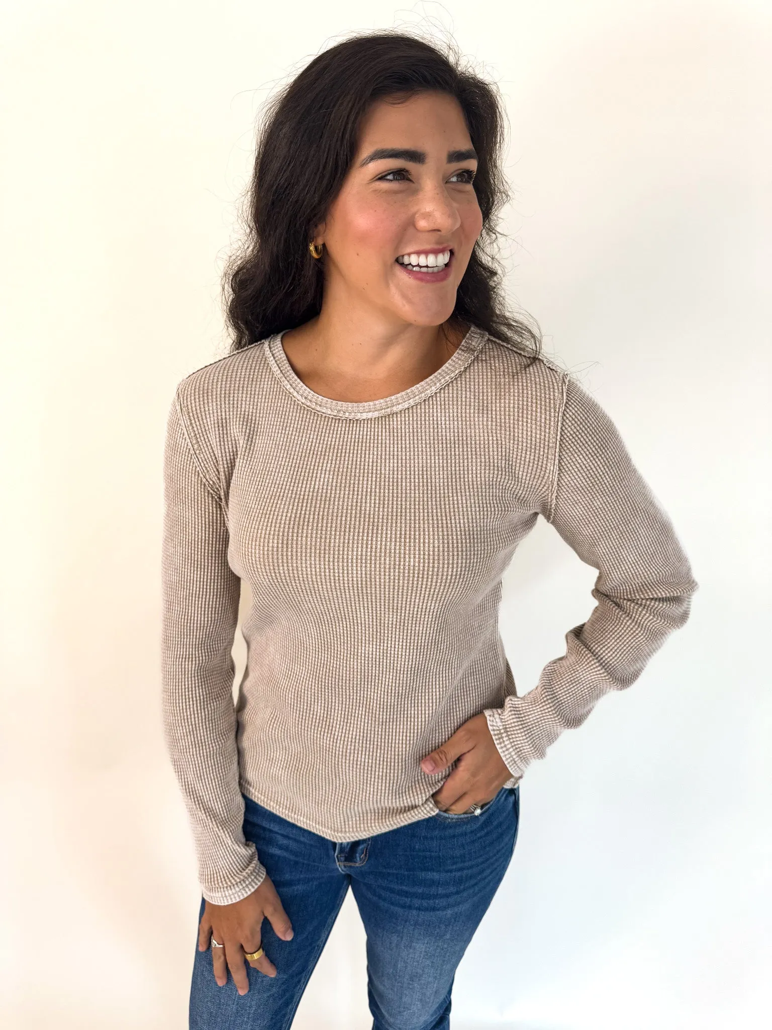 [Z SUPPLY] Arlet Mini Thermal Long Sleeve Top