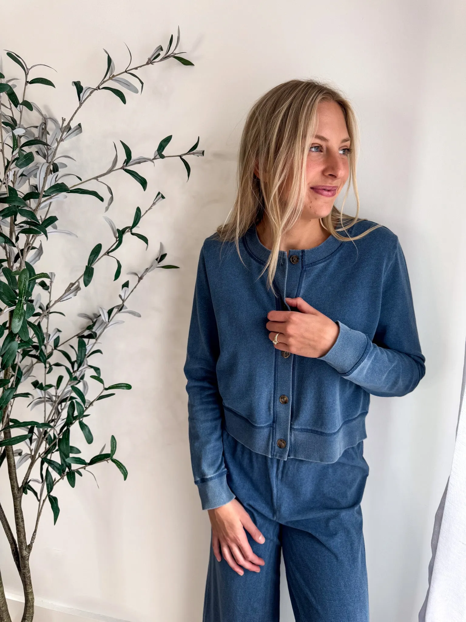 [Z SUPPLY] Daily Knit Denim Vintage Indigo Cardigan