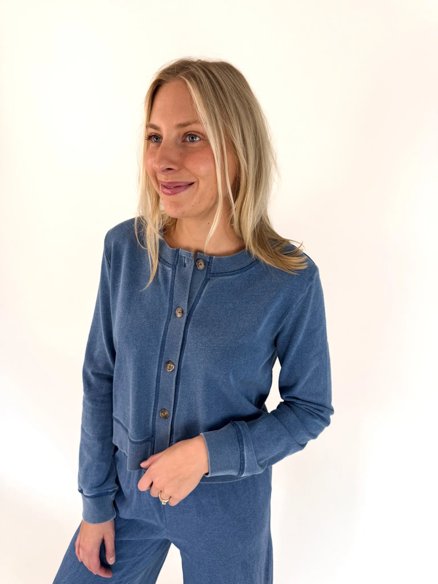 [Z SUPPLY] Daily Knit Denim Vintage Indigo Cardigan